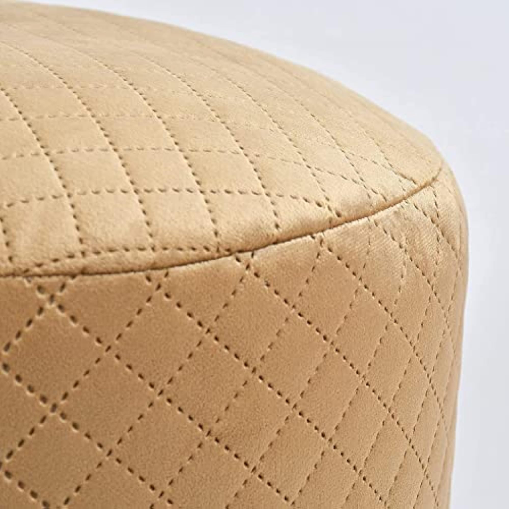 Upholstered Foam Cushioned Ottoman Stool for Living Room